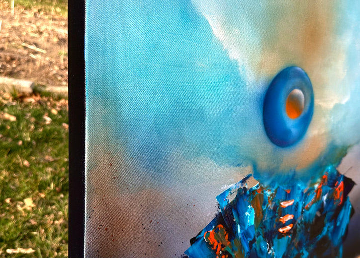 Harbinger of an Awakening by Yamilet Sempe |  Side View of Artwork 