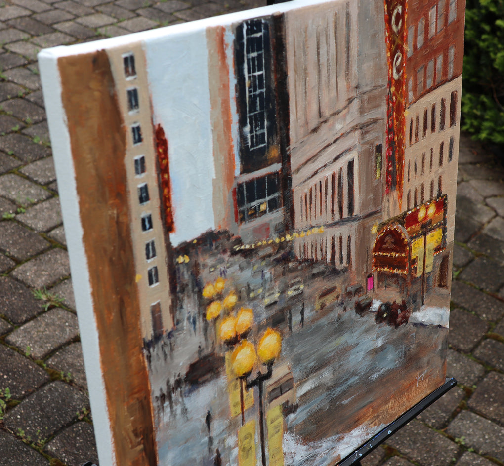 Winter Morning, Quiet Drama by Yangzi Xu |  Side View of Artwork 