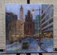 Original art for sale at UGallery.com | Purple Evening on Wacker Dr. by Yangzi Xu | $500 | oil painting | 16' h x 16' w | thumbnail 3