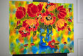 Original art for sale at UGallery.com | Vibrant Poppies by Yelena Sidorova | $600 | mixed media artwork | 18' h x 24' w | thumbnail 3