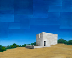 Original art for sale at UGallery.com | Capela do Monte Chapel by Zeynep Genc | $1,925 | acrylic painting | 24' h x 30' w