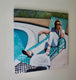 Original art for sale at UGallery.com | Relaxing at the Pool by Carey Parks | $3,100 | acrylic painting | 36' h x 36' w | thumbnail 4