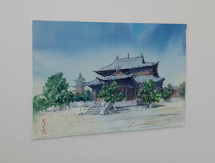 Watercolor Impressions of Chinese Architecture 11 by Siyuan Ma |  Side View of Artwork 