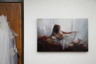 Original art for sale at UGallery.com | At the Window by John Kelly | $2,400 | oil painting | 24' h x 36' w | photo 2