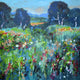 Original art for sale at UGallery.com | Green Pasture by Kip Decker | $2,200 | acrylic painting | 30' h x 30' w | thumbnail 1