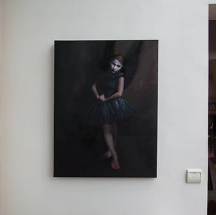 Original art for sale at UGallery.com | Standing Pierrot by John Kelly | $2,900 | oil painting | 32' h x 24' w | photo 2