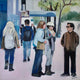 Original art for sale at UGallery.com | A Conversation by Carey Parks | $3,100 | mixed media artwork | 36' h x 36' w | thumbnail 1