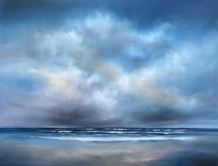 Original art for sale at UGallery.com | Oceanside Blue by Nancy Hughes Miller | $2,600 | oil painting | 36' h x 48' w | photo 1