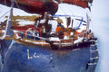 Original art for sale at UGallery.com | Moored by James Nyika | $900 | watercolor painting | 22' h x 15' w | thumbnail 4