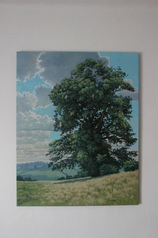 Original art for sale at UGallery.com | Oak Tree by Stefan Conka | $3,100 | oil painting | 39.3' h x 31.4' w | photo 3