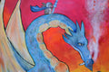 Original art for sale at UGallery.com | Adventures with a Dragon by Andrea Doss | $975 | acrylic painting | 22' h x 28' w | thumbnail 4