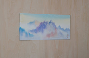 Original art for sale at UGallery.com | Mountain Reverie Series 5 by Siyuan Ma | $275 | watercolor painting | 4.7' h x 12' w | photo 2