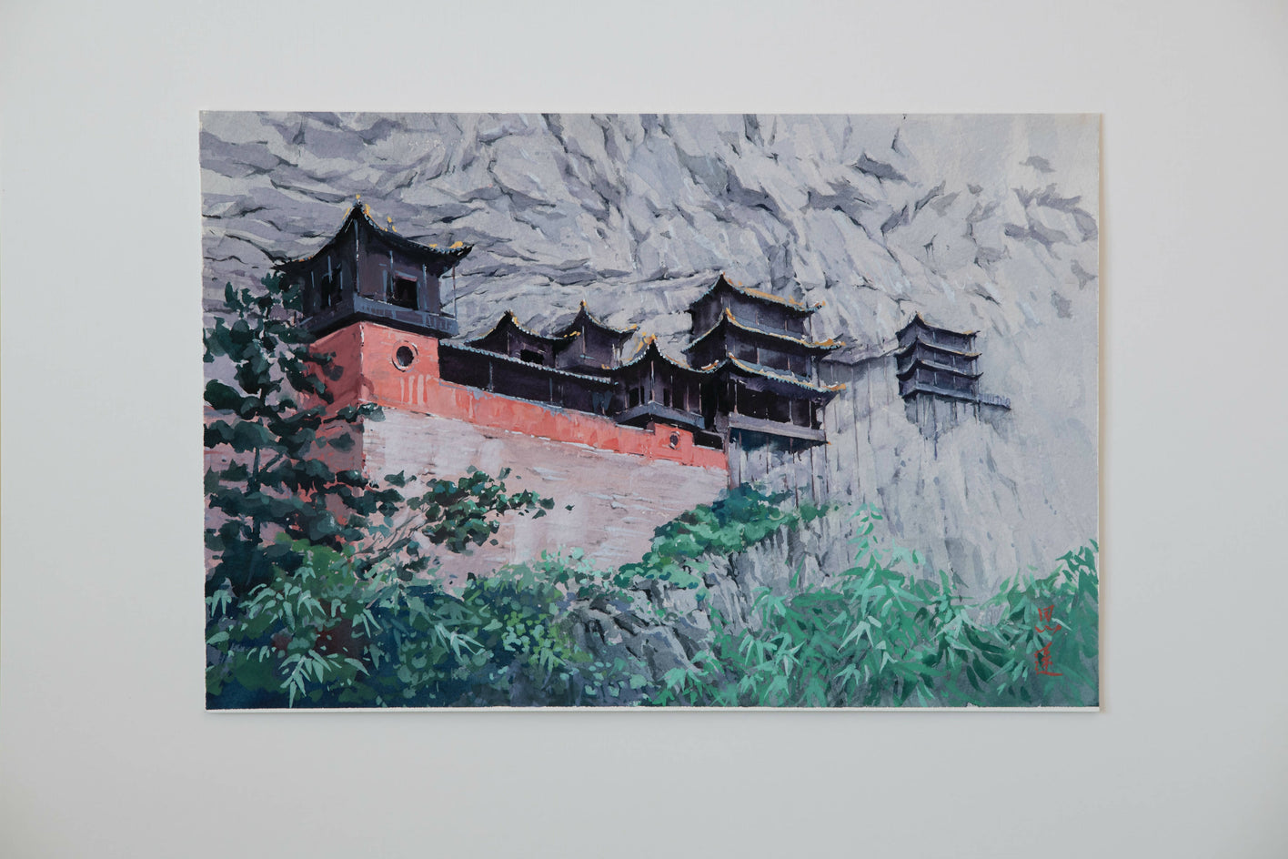 Watercolor Impressions of Chinese Architecture 14 by Siyuan Ma |  Context View of Artwork 