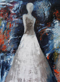 Original art for sale at UGallery.com | Who Are These Angels LXXIX by Naoko Paluszak | $3,350 | oil painting | 40' h x 30' w | thumbnail 1