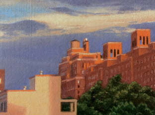 Original art for sale at UGallery.com | Chelsea Rooftops at Sunset, from the Highline by Nick Savides | $825 | oil painting | 8' h x 10' w | photo 2