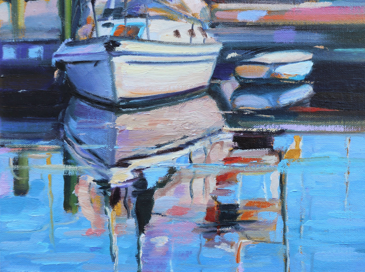 Morning in the Marina by Andres Lopez |  Closeup View of Artwork 