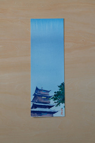 Watercolor Impressions of Chinese Architecture 3 by Siyuan Ma |  Side View of Artwork 