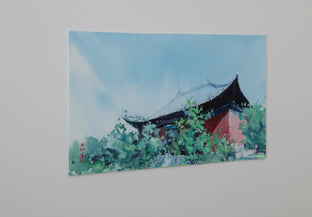 Watercolor Impressions of Chinese Architecture 6 by Siyuan Ma |  Side View of Artwork 