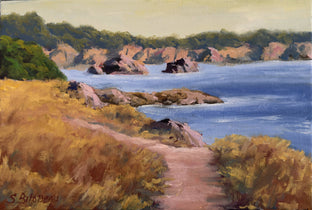 Original art for sale at UGallery.com | Mendocino Coast by Steven Guy Bilodeau | $425 | oil painting | 8' h x 12' w | photo 1