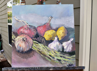 Original art for sale at UGallery.com | Eat Your Vegetables by Mary Pratt | $950 | oil painting | 20' h x 20' w | photo 3