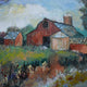 Original art for sale at UGallery.com | Barn and Silos by Kip Decker | $2,575 | acrylic painting | 30' h x 40' w | thumbnail 3