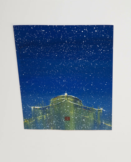 Watercolor Impressions of Chinese Architecture 17 by Siyuan Ma |  Side View of Artwork 