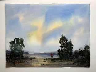 Original art for sale at UGallery.com | Early Morning Meditation by Posey Gaines | $800 | watercolor painting | 18' h x 24' w | photo 4