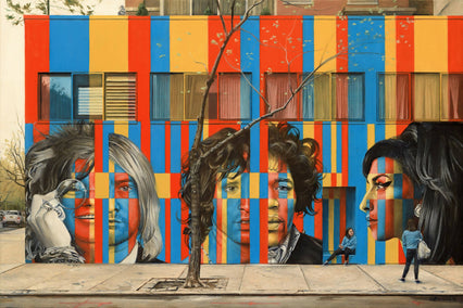 oil painting by Nick Savides titled Legends on Rivington Street