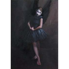 oil painting by John Kelly titled Standing Pierrot