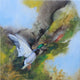 Original art for sale at UGallery.com | The Last Migrant by Andres Lopez | $650 | oil painting | 12' h x 12' w | thumbnail 1