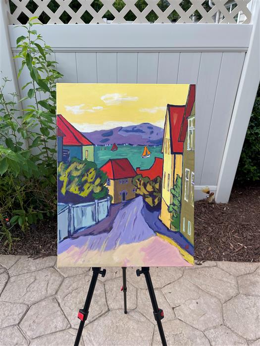 Coastal Town by Laura (Yi Zhen) Chen |  Context View of Artwork 