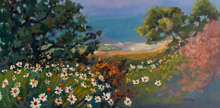 Original art for sale at UGallery.com | San Diego View by Sri Rao | $625 | acrylic painting | 12' h x 24' w | photo 1