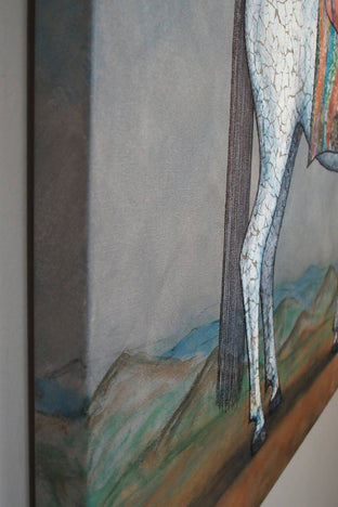 Original art for sale at UGallery.com | When a White Horse Is Not a Horse by Jennifer Ross | $2,575 | mixed media artwork | 36' h x 40' w | photo 2
