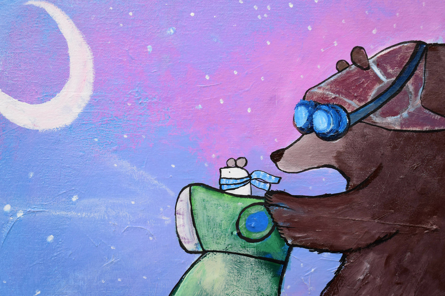 The Great Cake Caper by Andrea Doss |  Closeup View of Artwork 