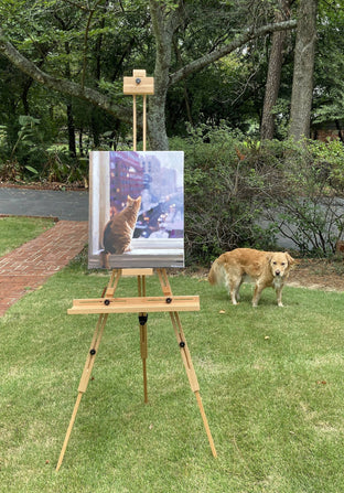 Cat Sitting by Keith Thomson |  Context View of Artwork 
