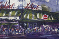 Original art for sale at UGallery.com | Cafe le Select by James Nyika | $900 | watercolor painting | 15' h x 22' w | thumbnail 4