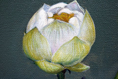 Original art for sale at UGallery.com | Vase with Peony and Butterflies by Guigen Zha | $900 | oil painting | 20' h x 20' w | thumbnail 4