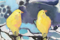 Original art for sale at UGallery.com | Feathered Yellow by Mary Pratt | $1,400 | oil painting | 12' h x 36' w | thumbnail 4