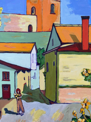 Old Town with Alleys by Laura (Yi Zhen) Chen |   Closeup View of Artwork 