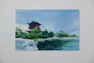 Original art for sale at UGallery.com | Watercolor Impressions of Chinese Architecture 9 by Siyuan Ma | $375 | watercolor painting | 8.7' h x 13.7' w | photo 3