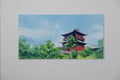 Original art for sale at UGallery.com | Watercolor Impressions of Chinese Architecture 7 by Siyuan Ma | $275 | watercolor painting | 7.5' h x 14' w | thumbnail 3