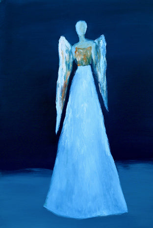 Original art for sale at UGallery.com | Blue Angel by Naoko Paluszak | $1,650 | oil painting | 36' h x 24' w | photo 1