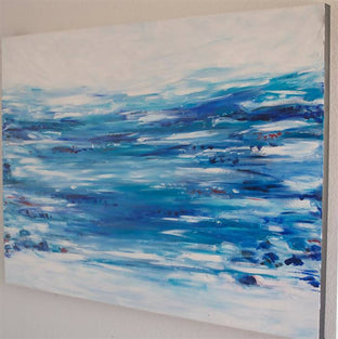 Original art for sale at UGallery.com | Ocean Front by Kajal Zaveri | $2,900 | oil painting | 30' h x 40' w | photo 2