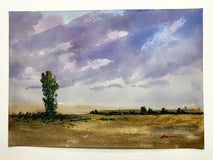 Original art for sale at UGallery.com | Open Spaces Open Heart by Posey Gaines | $550 | watercolor painting | 14' h x 20' w | thumbnail 3