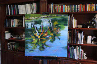 Original art for sale at UGallery.com | Look at Me by Andres Lopez | $2,275 | oil painting | 36' h x 36' w | photo 4