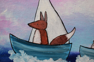 Original art for sale at UGallery.com | Sailboat Parade by Andrea Doss | $325 | acrylic painting | 9' h x 12' w | photo 4