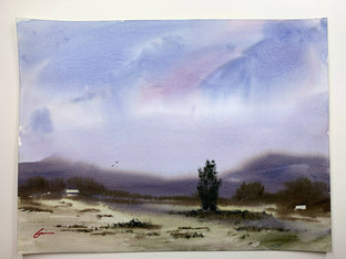 Original art for sale at UGallery.com | Blustery Tuesday by Posey Gaines | $800 | watercolor painting | 18' h x 24' w | photo 3