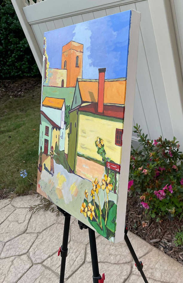 Old Town with Alleys by Laura (Yi Zhen) Chen |  Context View of Artwork 