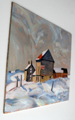 Original art for sale at UGallery.com | Winter Light, St Lawrence County, New York by Doug Cosbie | $300 | oil painting | 7' h x 9' w | photo 4