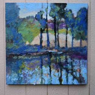 Original art for sale at UGallery.com | Trees by the Still Water by Kip Decker | $2,100 | acrylic painting | 30' h x 30' w | photo 3